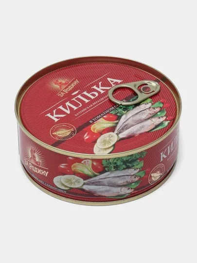 Килька балтийская За Родину в томатном соусе, 240 гр