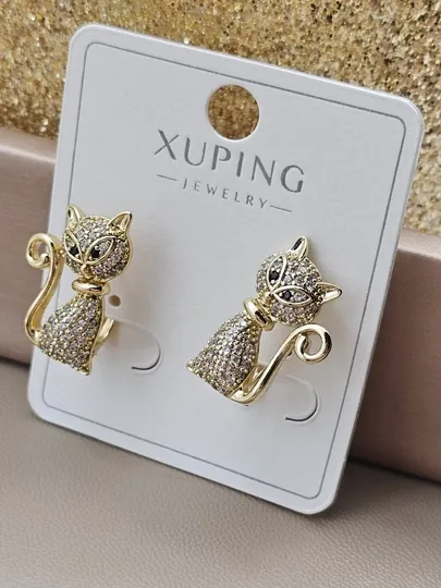 Серьги для девочек и женщин, Xuping — 1001PRT-XUPINGF-КОРАЛЛ