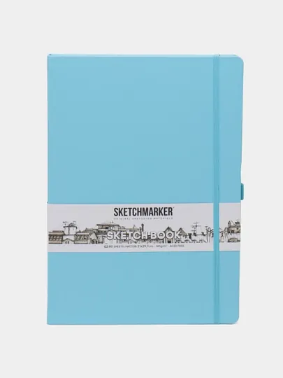 Блокнот для зарисовок Sketchmarker в твердой обложке, 140 г/м2, 21 х 29.7 см, 80 листов
