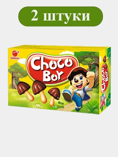 Печенье Orion Choco Boy Original, 15 шт × 100 г × 2 упаковки