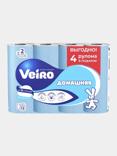 Туалетная бумага Veiro, 12 рулонов
