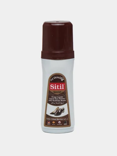 Краска для обуви Sitil, жидкая коричневый, 80 мл