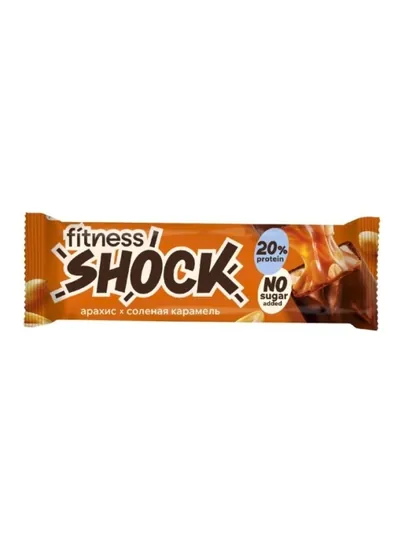 Протеиновый батончик Fitness Shock, 20–30% белка, без сахара, разные вкусы