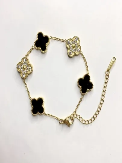 Браслеты для женщин и девушек Van Cleef, не меняет цвет и не темнеет — HOMEPRI-БРАСЛЕТ-УГОЛЬН