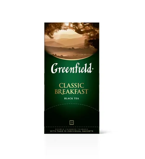 Черный чай Greenfield Classic breakfast, 25 шт, 2 г, 50 г