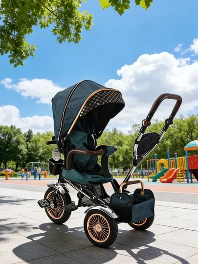 Детский велосипед-коляска 360°, 1–6 лет, музыка и свет, до 50 кг