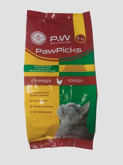 Сухой корм для кошек Paw picks с курицей, 1 кг