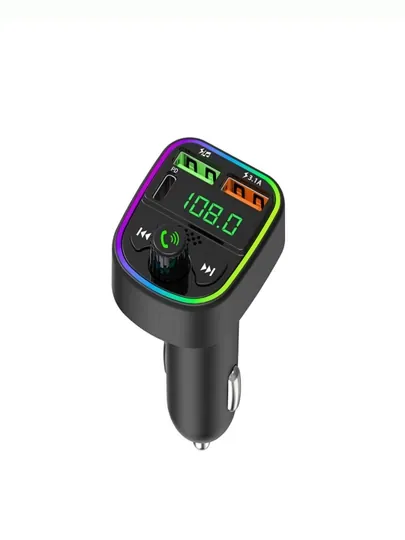 Портативный автомобильный MP3-плеер с TF/USB, зарядкой и RGB-подсветкой