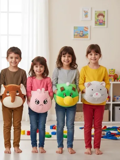 Мягкая ручная игрушка в виде разных животных, для детей