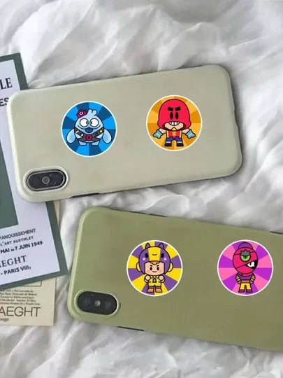 Наклейки персонажей Brawl Stars — коллекционный набор стикеров, редкие стикеры — TOMERO-КРУГСТИККЕРЫ-30
