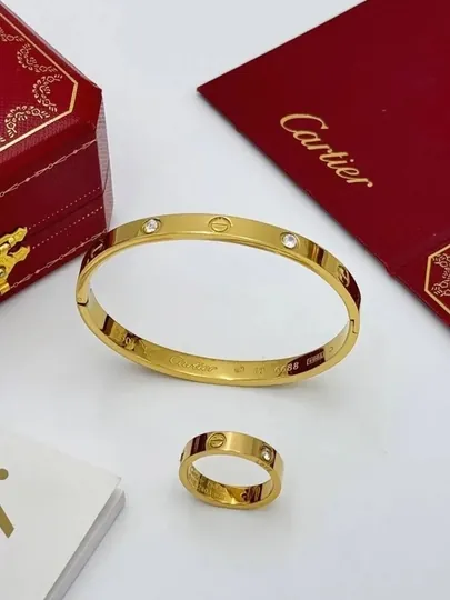 Браслет "Stainless Steel", женская бижутерия, в стиле cartier — GODDES-GG75-БЕЖЕВ-20