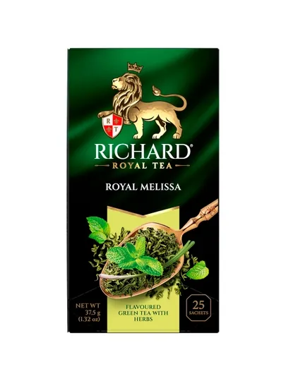 Чай Richard "Royal Melissa", зеленый, 25 сашетx1,5 г