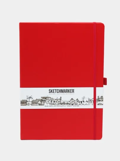 Блокнот для зарисовок Sketchmarker в твердой обложке, 140 г/м2, 21 x 30 см, 80 листов