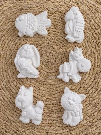 Фигурки из гипса для детского творчества, для раскрашивания, набор — SVETLO-FIGURKI-КРЕМОВ