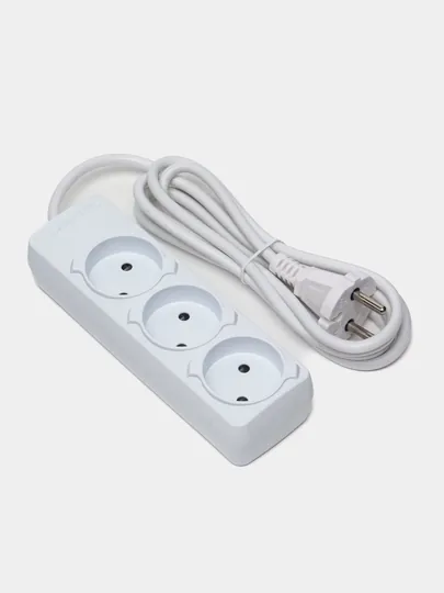 Удлинитель электрический, 3 м, 5 м, 8 м, с USB, 3–5 розеток, сетевой фильтр, пилот, кабель — PERHOME-UDLENITELI2-БЕЛЫЙ-5m