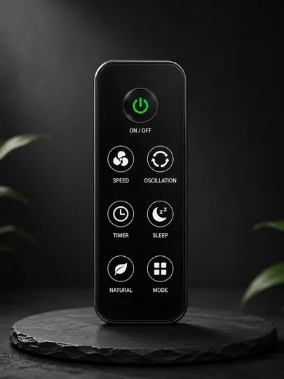 Напольный вентилятор AIWA с пультом управления, белый и черный, для дома и офиса — IGAJET-454581-ЧЕРН
