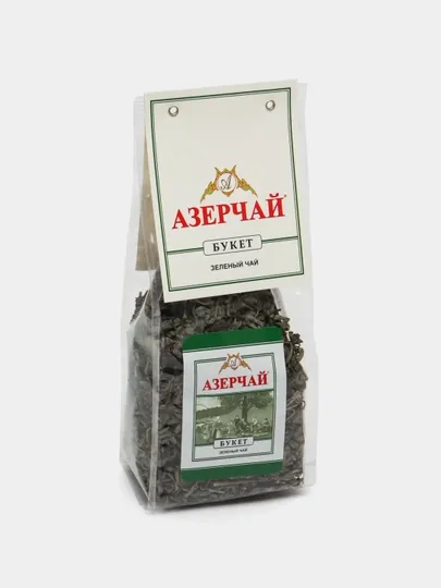 Чай зеленый, крупнолистовой, Азерчай Букет, 200 г