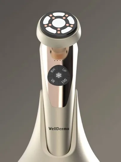 Аппарат для лифтинга лица WellDerma EMS Galvanic High Frequency — холод/тёплый массаж