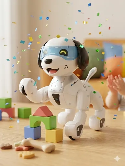 Робот-собака Smart Dog: Интерактивный радиоуправляемый питомец, танцует и поет, подарок 3+