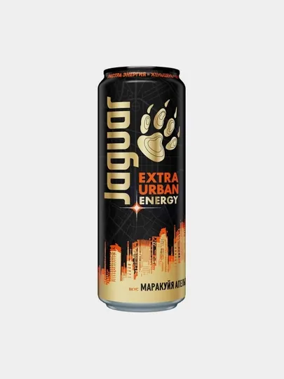 Энергетический напиток ''Jaguar EXTRA'', маракуйя и апельсин, ж/б, 0,44 л