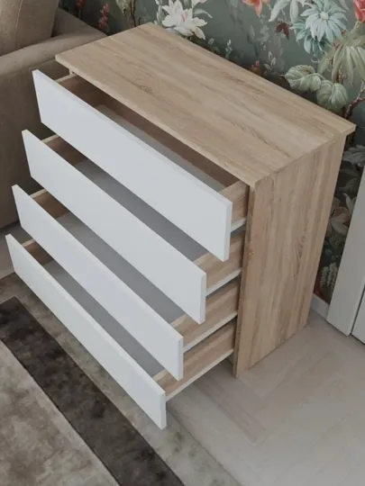 Комод hi-tech, с 4 ящиками, Martin 73x70x33 — SIFATMB-KOMBEZRUCH70-КАРМЛН
