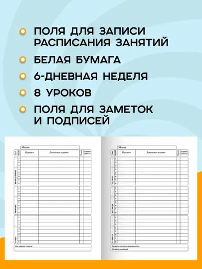 Дневник школьный, 1-11 класс, твердый переплет, 40-48 листов — GORFAM-GOR7896-ОРАНЖ
