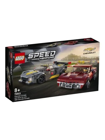 Конструктор LEGO Speed Champions 76903 Chevrolet C8.R и Corvette 1968, 512 деталей