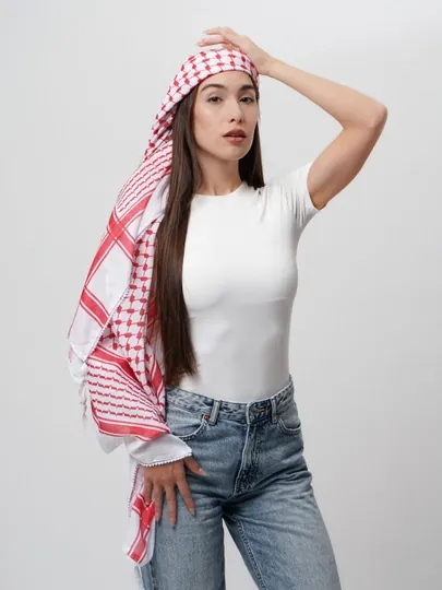 Арафатка, унисекс, 100% хлопок, шарф куфия, для мужчин и женщин, лёгкая, 130х130