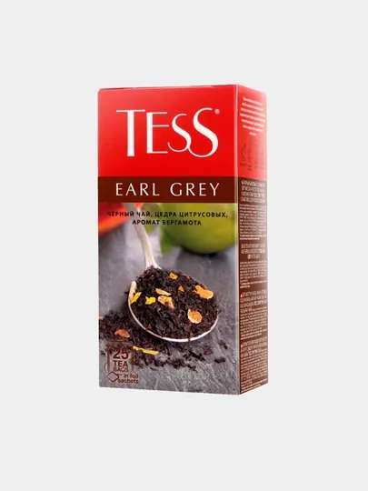 Чёрный чай Tess Earl Grey, 1.8 г, 25 шт