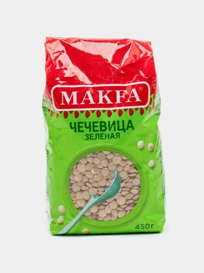 Крупа ''MAKFA'', чечевица зеленая, 450 г