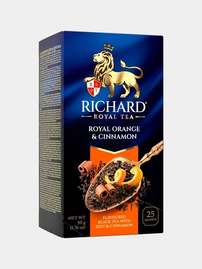 Чай Richard "Royal Orange & Cinnamon", черный, 25 сашет x2 г