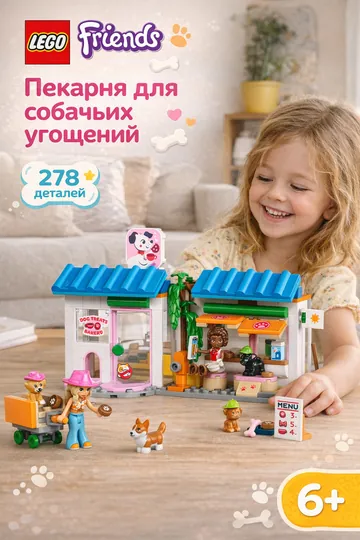 Конструктор LEGO Friends Пекарня для собачьих угощений 42677