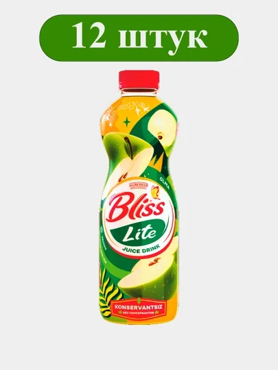 Сокосодержащий фруктовый напиток «Яблоко–Груша» BLISS LITE 0,5 л × 12 шт, ПЭТ