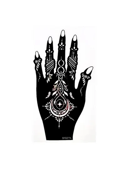 Временная татуировка-наклейка с цветочным узором — SAFAA-MEHENDI-БЕЛЫЙ