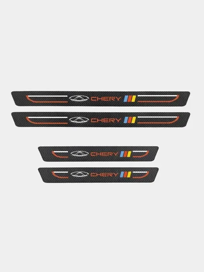 Накладки на пороги для автомобиля CHERY, карбоновые, самоклеящиеся