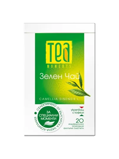 Зеленый чай "Tea Moments", 20 фильтр пакетов