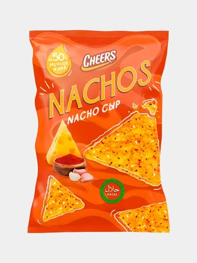 Кукурузные чипсы Cheers Nachos со вкусом Nacho, 70 гр
