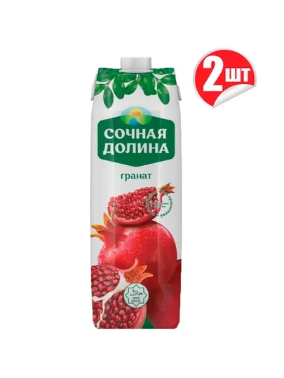 Сок Сочная Долина гранат, 1 л х 2шт — НЕКТАР-DOLANOR2