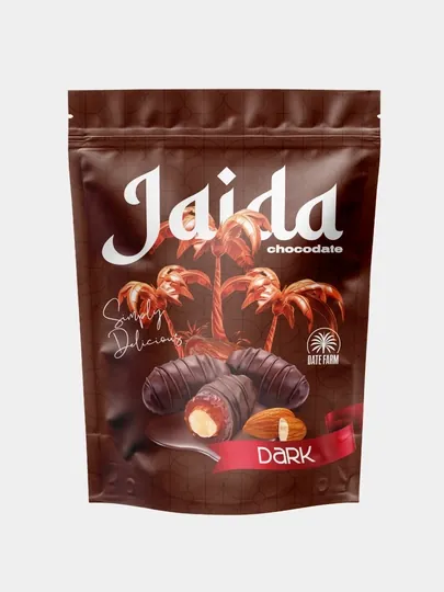 Финики с миндалём в шоколаде, натуральные сладости. Jaida Chocodate