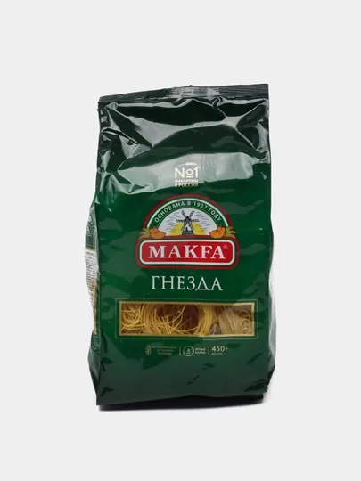 Макароны MAKFA 291-4 Капеллини Вермишель тонкая Гнезда, 450 г