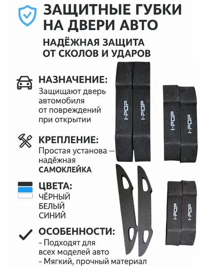 Защитная накладка на дверь автомобиля, противоударная накладка — AVT100-0000140-ЧЕРНСТЕ