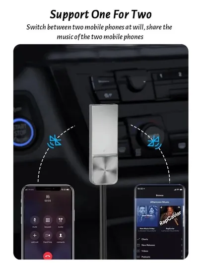 Автомобильный Bluetooth AUX адаптер — Беспроводная музыка и чёткие звонки