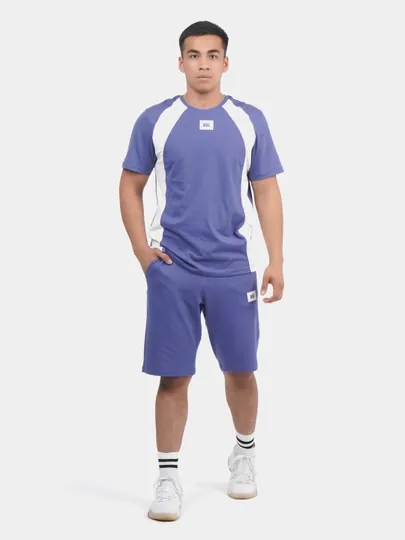 Спортивный мужской костюм Bumbacel, шорты, футболка — BBLSHOP-ФУТШОРТ-ПУРПУР-XXXL