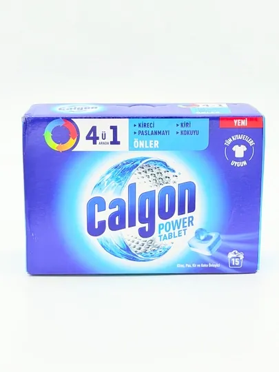 Средства для очистки барабана стиральных машин от накипи и грязи Calgon Power Tabs, 15 шт