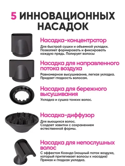Защитное средство для волос, суперфен, 5-головочный, фен для волос, фен для волос — 0900894-DAYSON5BOSHLI