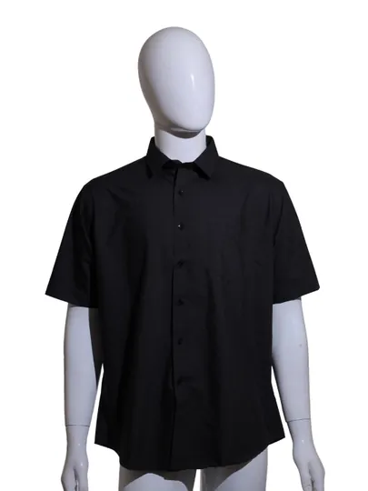 Рубашка мужская — CANSO-RUB1593-УГОЛЬН-6XL