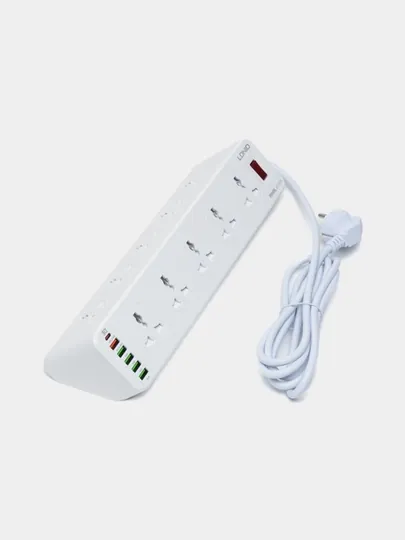 Сетевой удлинитель пилот LDNIO фильтр 10 розеток быстрая зарядка Quick Charge 3