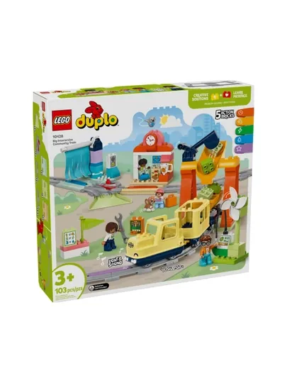 Конструктор LEGO DUPLO 10428 «Большой интерактивный пассажирский поезд»