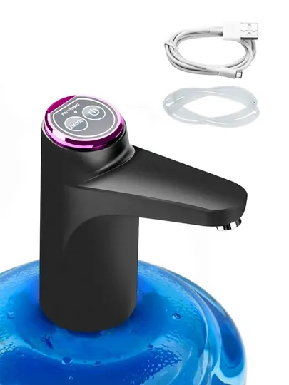 Электрическая помпа для воды на любой объем бутыля, с кнопкой-дозатором на 600 мл