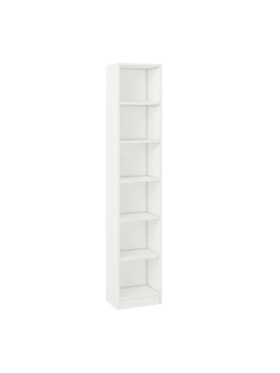 Стеллаж Polini Home Smart Вертикальный, 6 секций, 40x28x202 см, белый